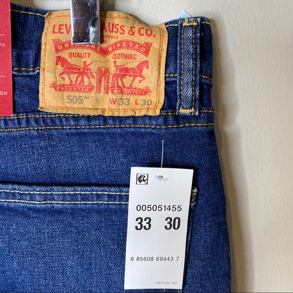 LEVIS 505 Stretch Straight Leg Jean 33x30 NWT - Picture 4 of 8